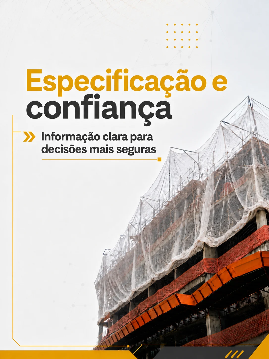 Rede de proteção em polietileno Lineos produzida conforme a especificação do projeto